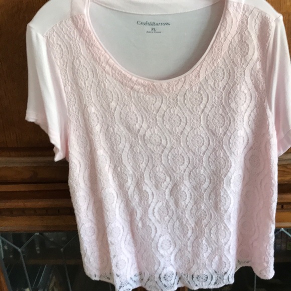 croft & barrow Tops - Petite Croft and Barrow pink top